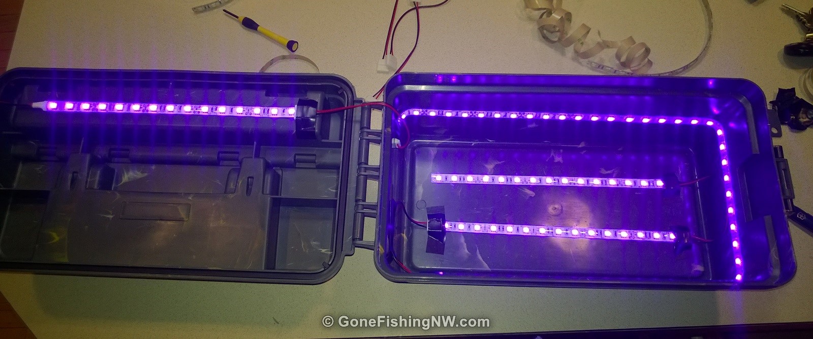 How To Build A DIY Fishing Lure Glow Charge Box Gone Fishing Northwest